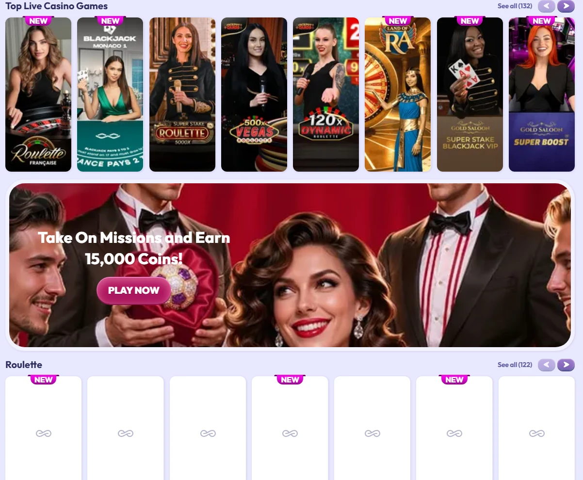 Infinity Casino: Casinò live